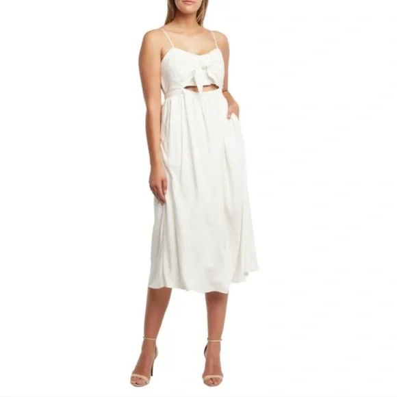 Bardot | Dresses | Bardot Ibiza Bow Cutout Sundress In Ivory Size 6 S Nwot  | Poshmark